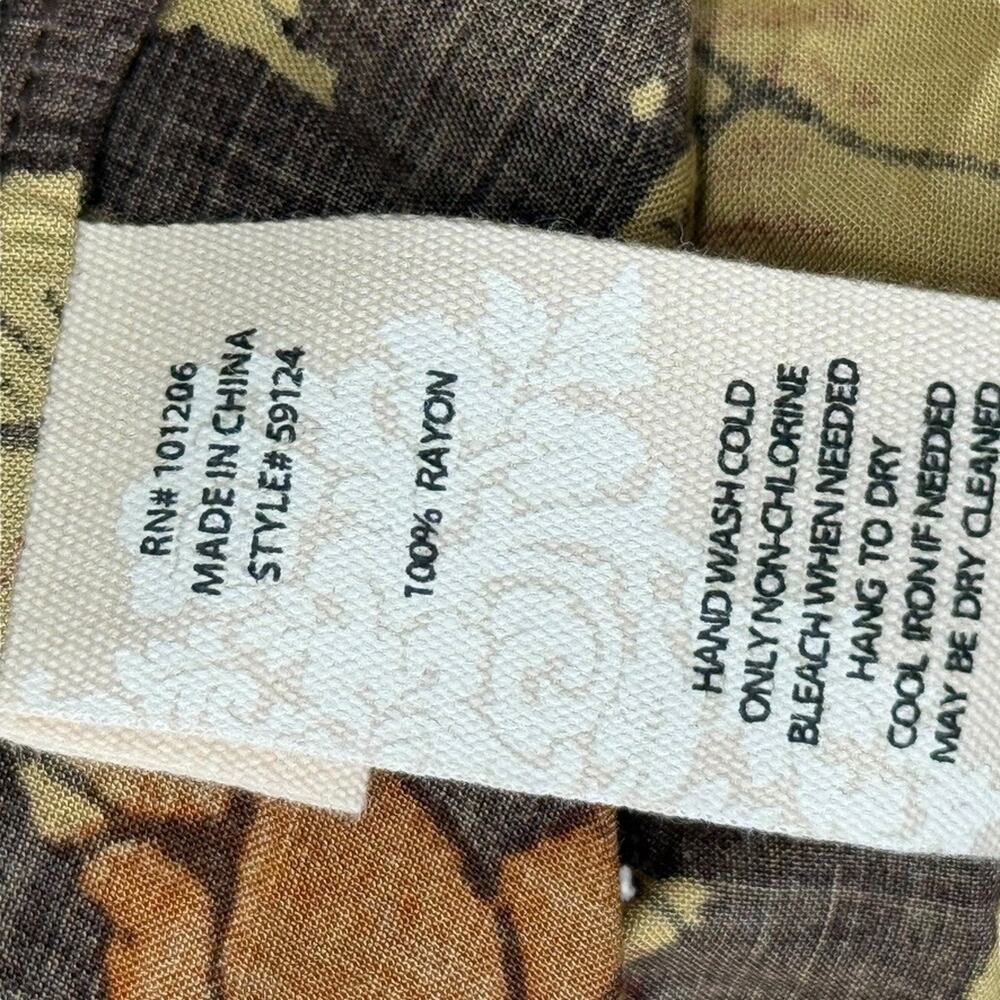 Soft Surroundings Womens Plus Size Floral Brown Kimono Open Jacket Lagenlook 1X - Picture 15 of 16
